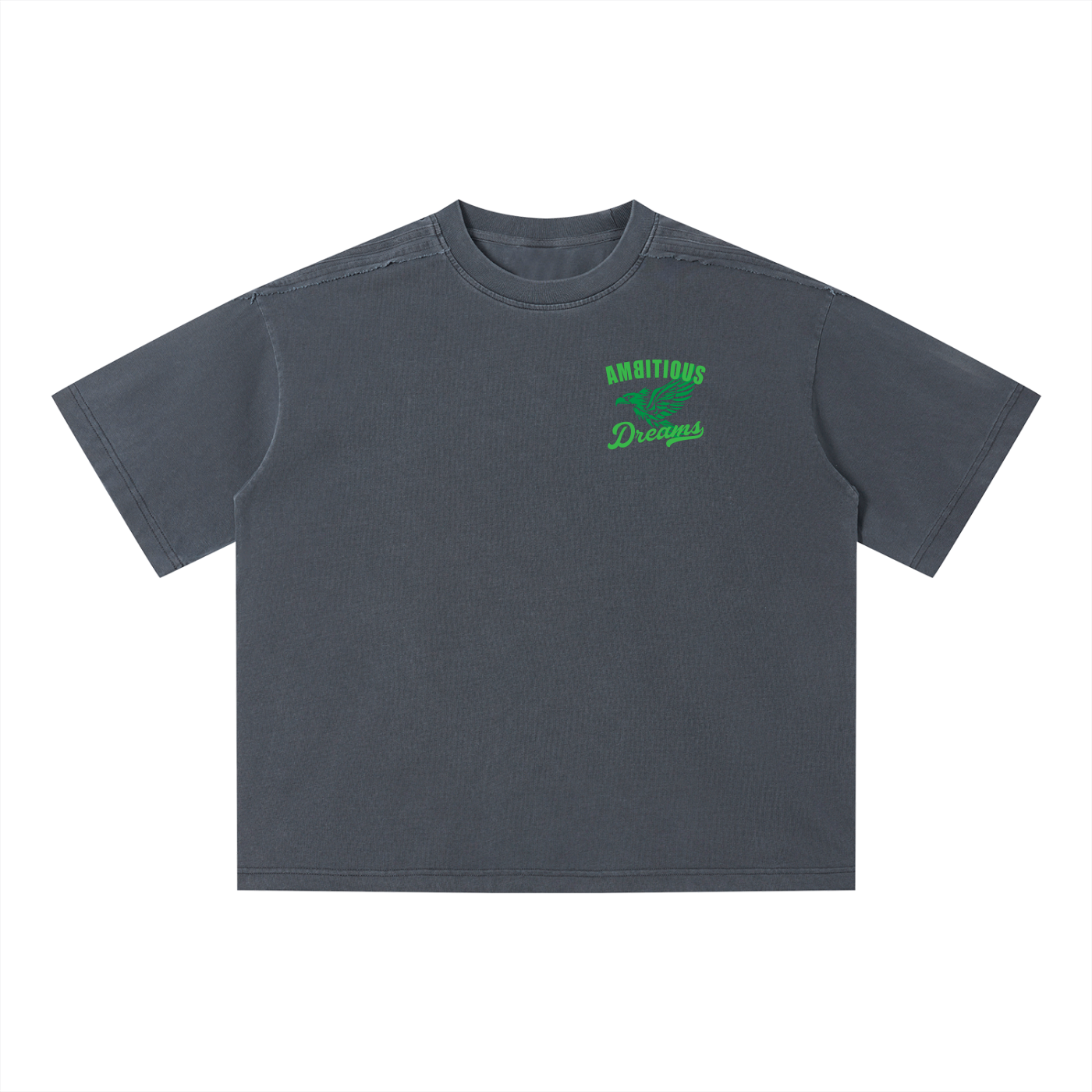 Ambitious Dreams Unisex Vintage Wash Boxy T-Shirt (Lime/Green)