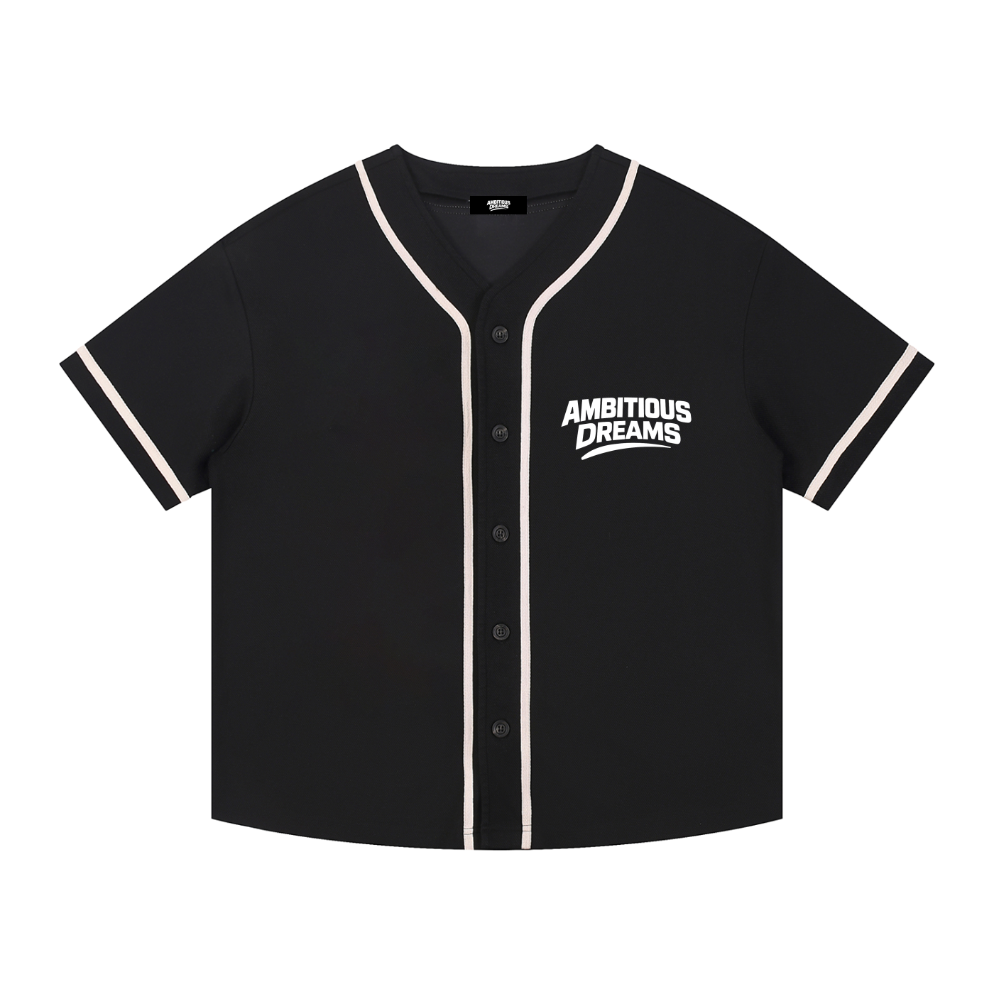 Ambitious Dreams "Dreams Into Reality" Contrast Piped Button-Up Jersey