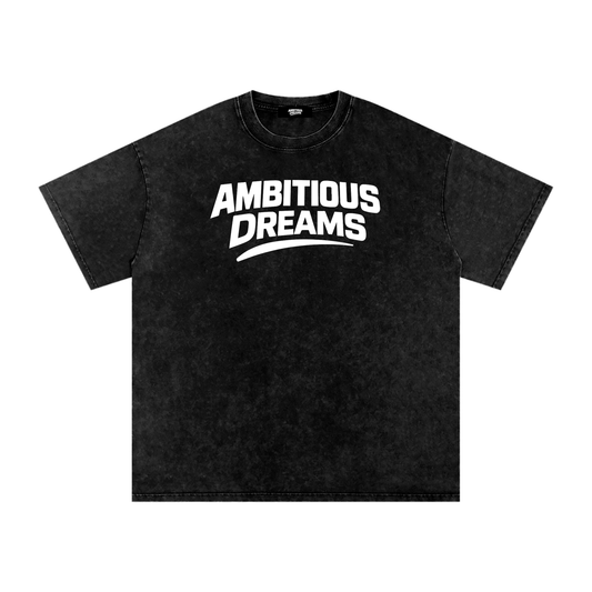 Ambitious Dreams " 80's Fly " Snow Washed Oversized Cotton T-Shirt