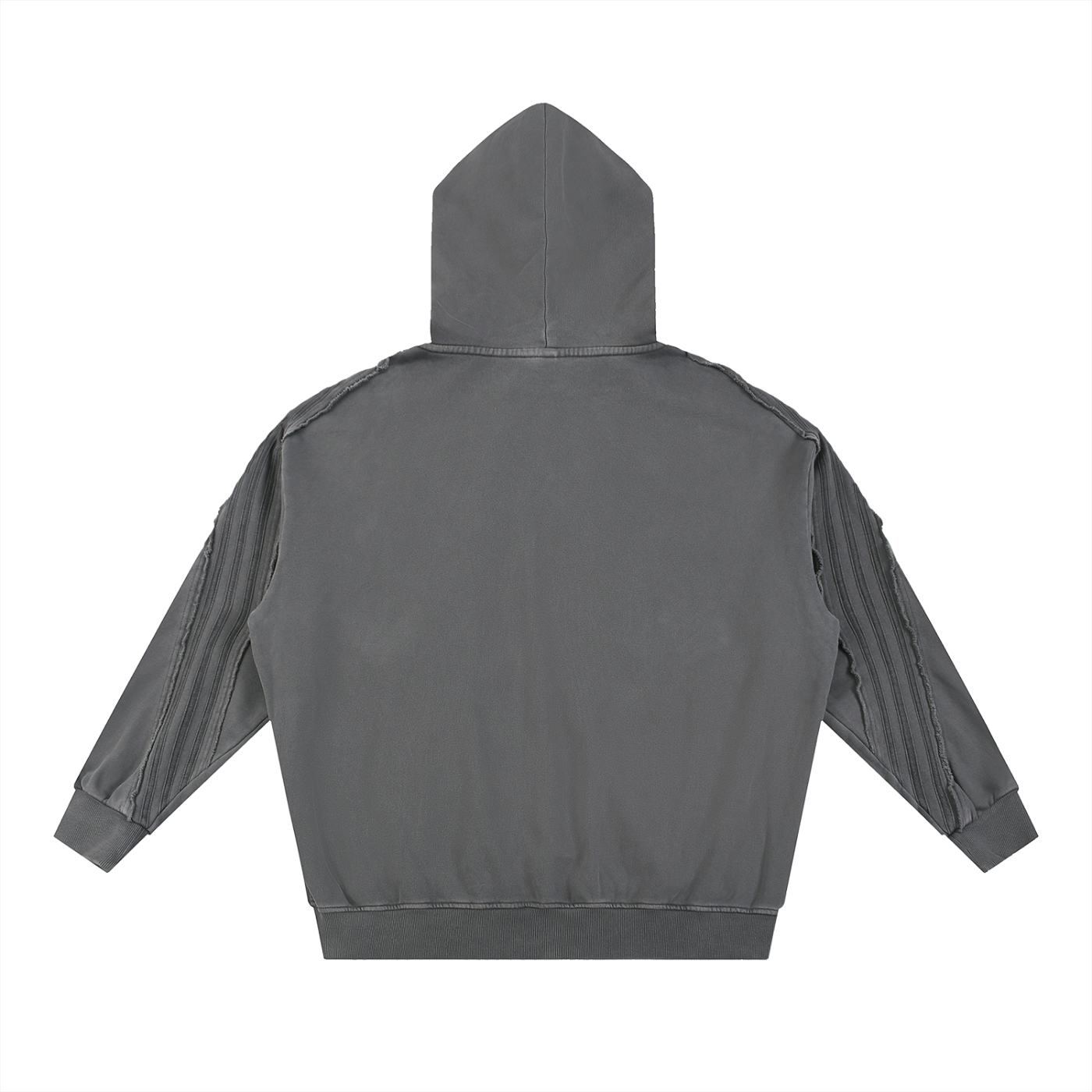 Ambitious Dreams Snow Washed Tape Raw Edge Zip Hoodie