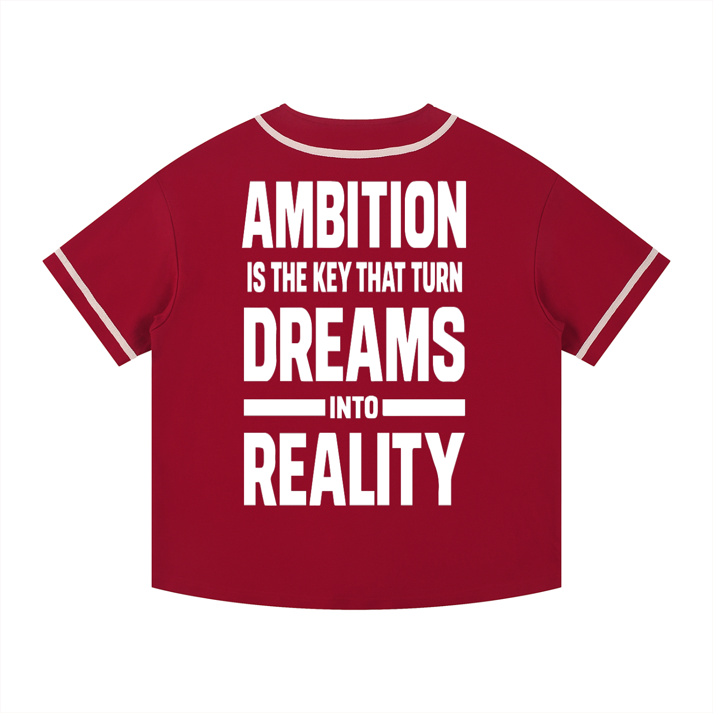 Ambitious Dreams "Dreams Into Reality" Contrast Piped Button-Up Jersey