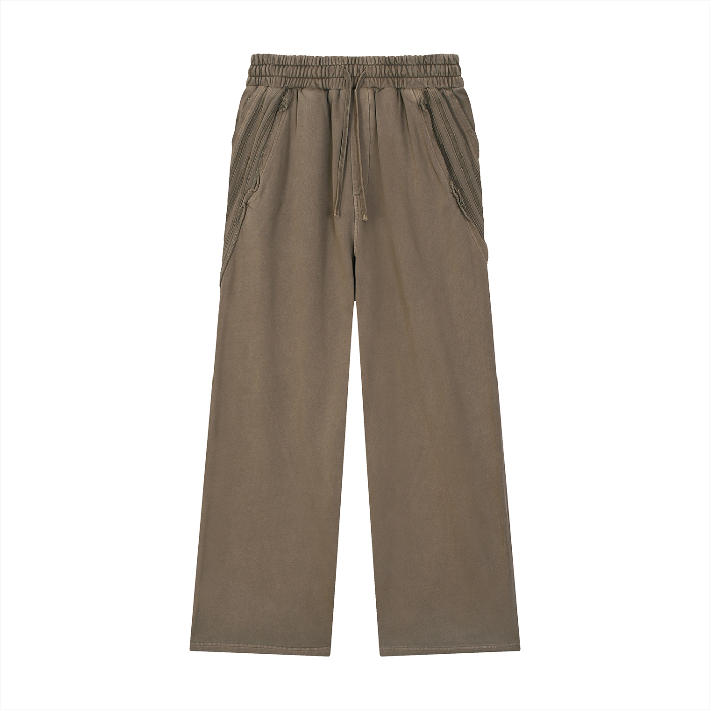 Ambitious Dreams Snow Washed Tape Raw Edge Sweatpants